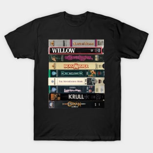 1980s Dark Fantasy VHS Tapes T-Shirt